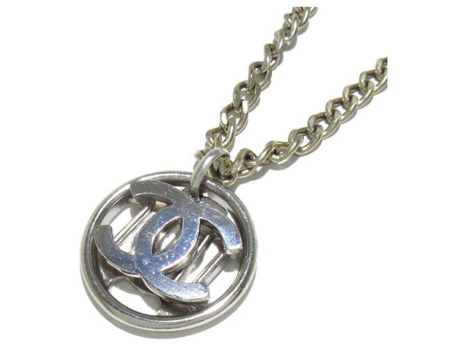 Chanel-Halskette Silber Metall  ref.280849