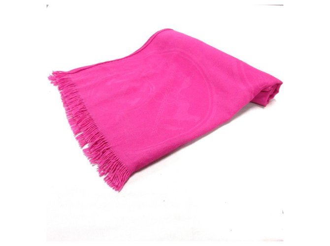 Hermès Schal Pink Wolle  ref.280857