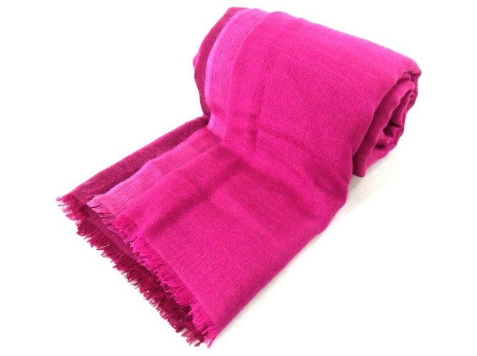 Hermès Schal Pink Wolle  ref.280887