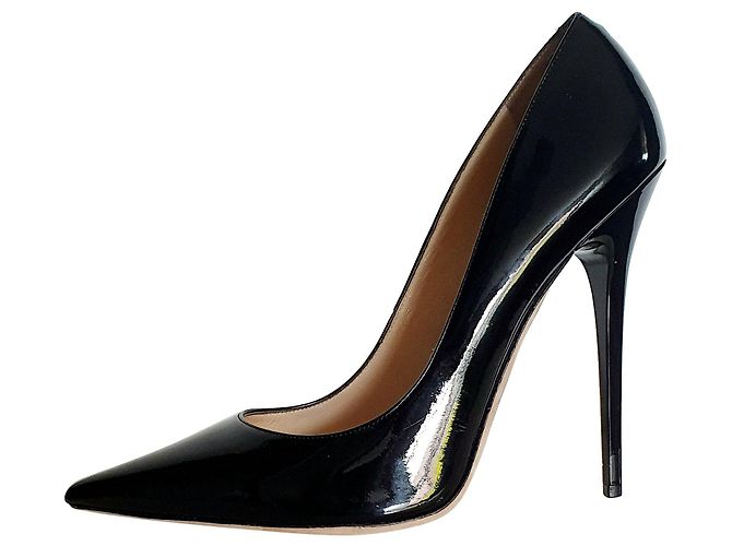 Jimmy Choo Anouk Pumps aus schwarzem Lackleder Größe 40