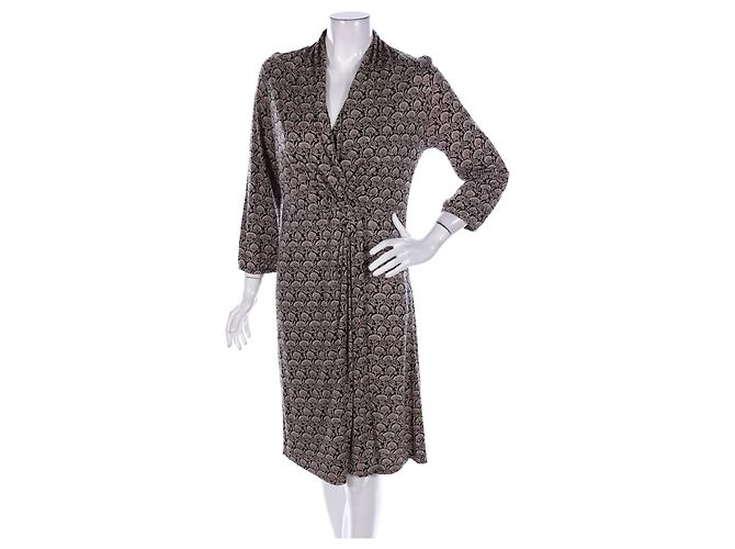 Vestido Noa Noa Marrom e Preto Algodão Lyocell L