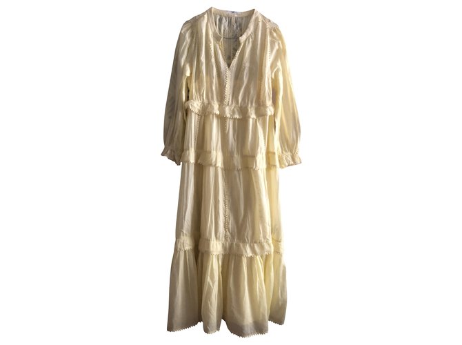 Isabel Marant Dresses Yellow Cotton  ref.281055