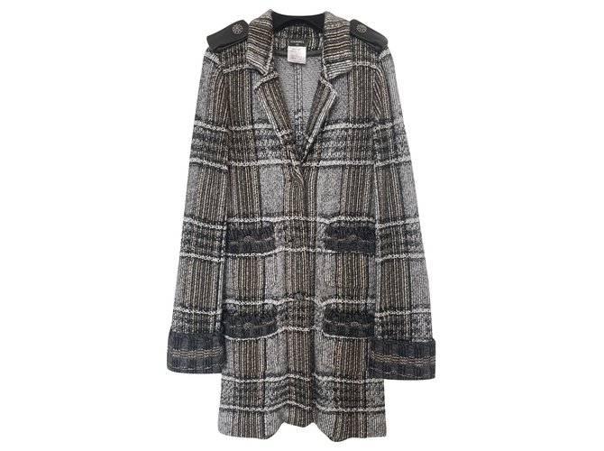 Chanel metallic cardi coat Multiple colors Wool  ref.281060
