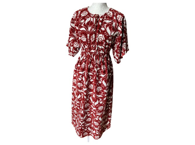 Chanel Robes Coton Rouge  ref.281063