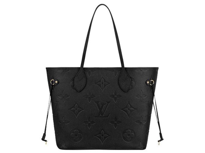 Louis Vuitton LV Neverfull empreinte nero Pelle  ref.281109