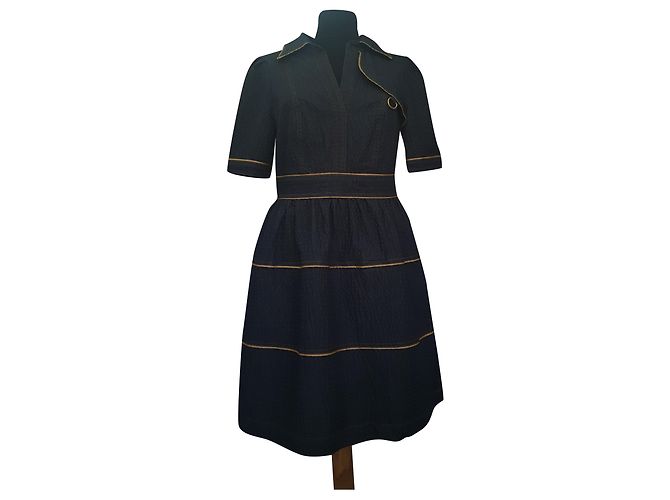 Kay Unger Kleid in Blau aus Baumwolle und Polyester M