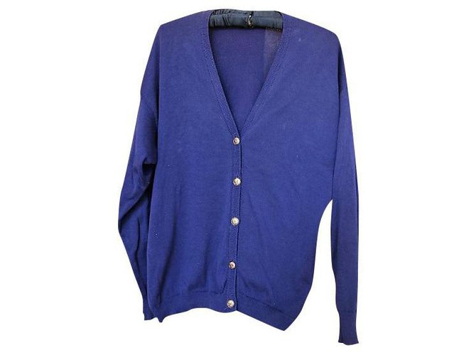 Chanel Knitwear Navy blue Cotton  ref.281152