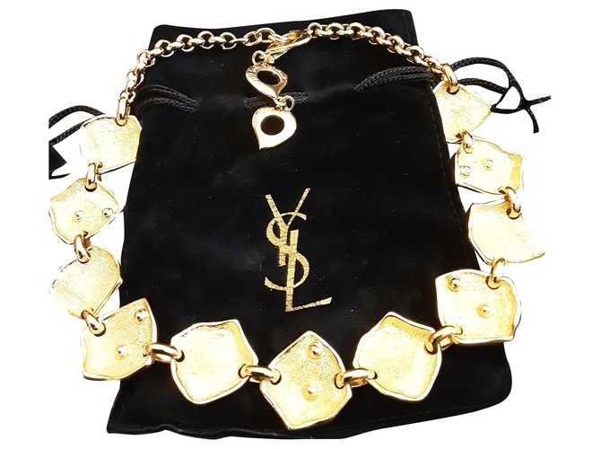 Saint Laurent Ysl Necklace Gold