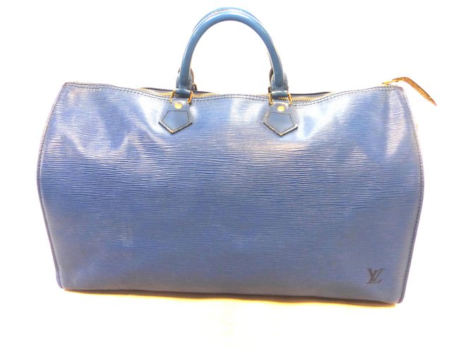 Louis Vuitton Speedy 40 Blue epi leather  ref.281250