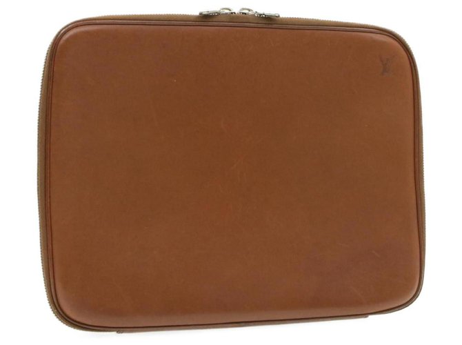 Louis Vuitton Computer sleeve Brown Leather  ref.281339