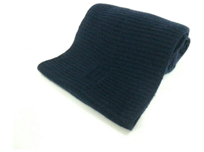 Hermès scarf Navy blue Wool  ref.281665