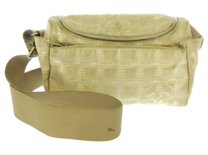 Chanel Travel line Beige Leather  ref.282046