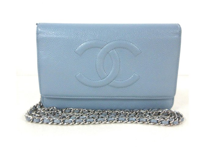 Chanel COCO Mark Light blue Exotic leather  ref.282069