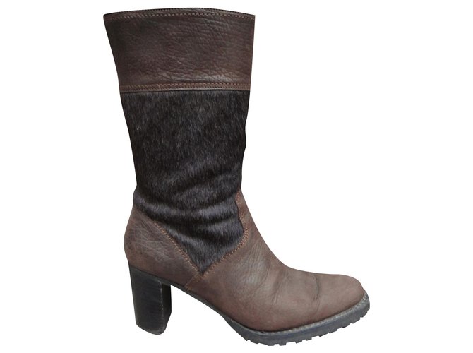 Paraboot p boots 37 Dark brown Leather  ref.282229