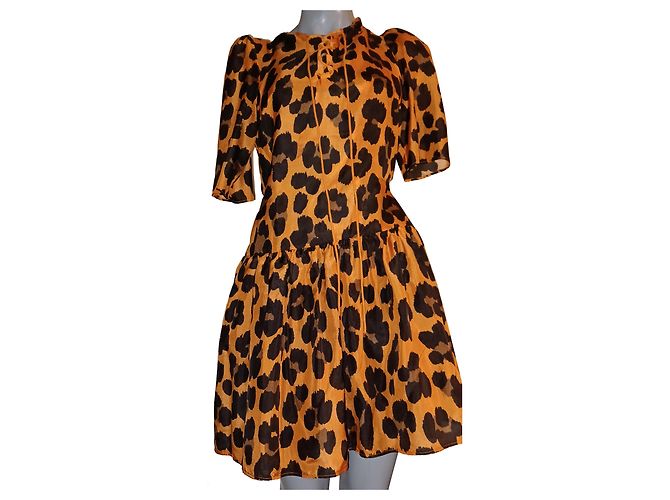 Autre Marque Seidenkleid mehrfarbig Mehrfarben