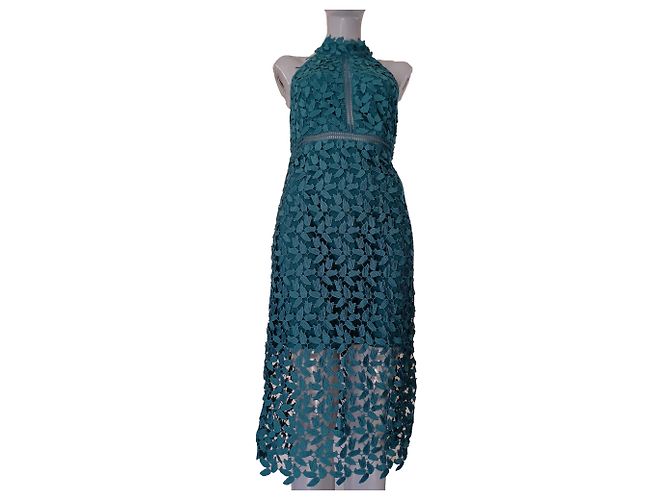 Autre Marque Bardot Etuikleid Blau Polyester