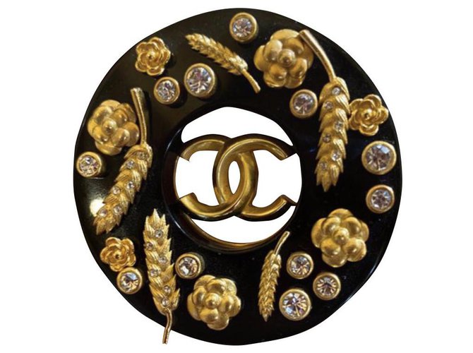 Coco Crush Chanel Alfinetes e broches Preto Metal  ref.282369