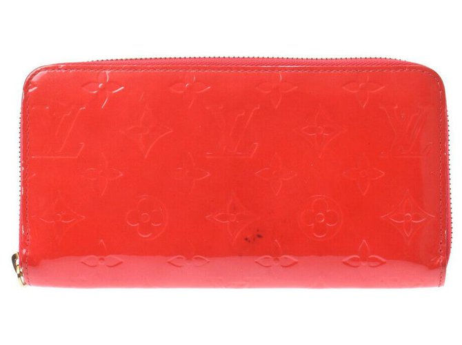 Louis Vuitton Zippy Wallet Cuir vernis Rouge  ref.282596