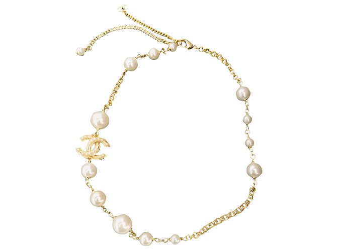 Chanel Halsketten Golden Metall  ref.282651