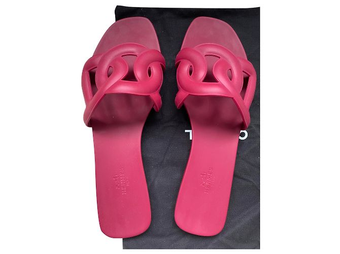 Hermès sandali Rosa Di gomma