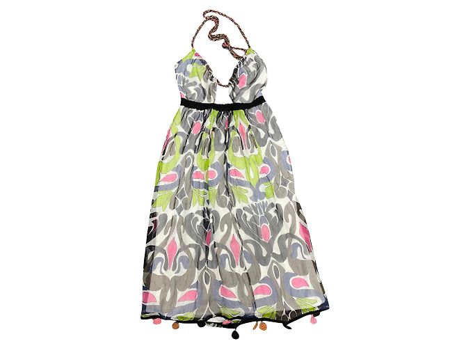 Missoni Seidenkleid Mehrfarbig Größe M Mehrfarben