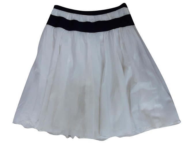 Céline Skirts White Silk  ref.282865