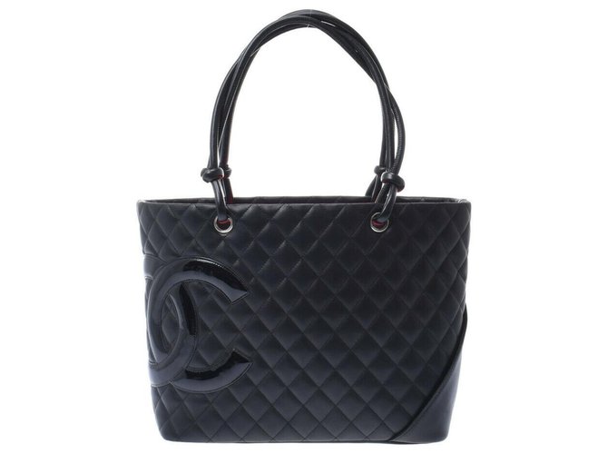 Chanel tote bag Black Leather  ref.283064