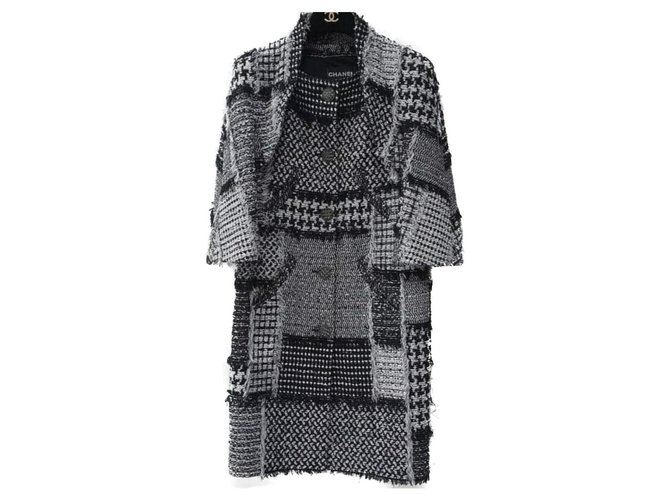 Chanel Paris Dubai  15C $14K Coat Grey Cotton Nylon Acrylic  ref.283069