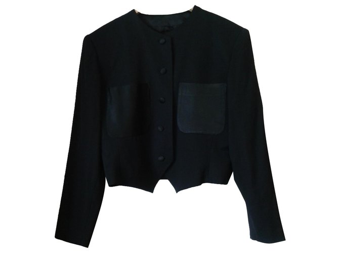 Yves Saint Laurent Jackets Black Wool  ref.283108