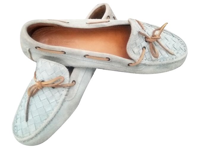 Mocassini Bottega Veneta Blu Camoscio