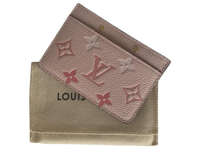 Louis Vuitton Karteninhaber LV am Pool Pink Leder  ref.283269