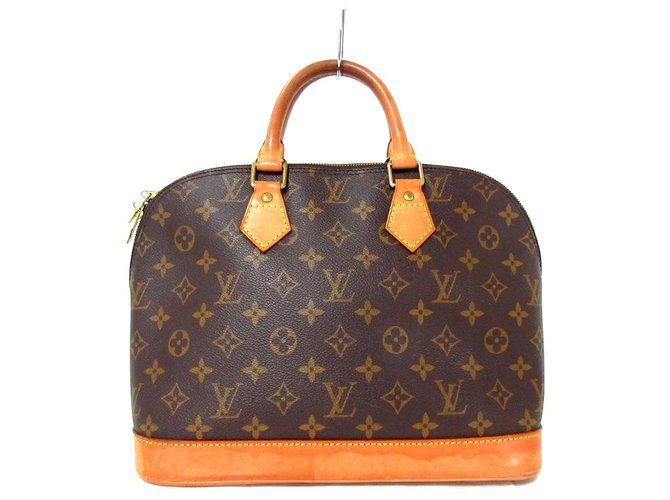 Louis Vuitton Alma Castaño Lienzo  ref.283481