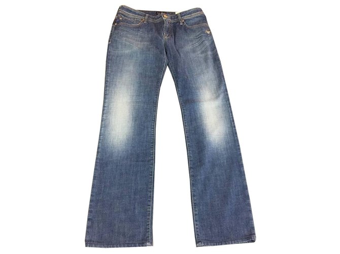 Armani Jeans Jeans Blau Baumwolle Elasthan  ref.283579