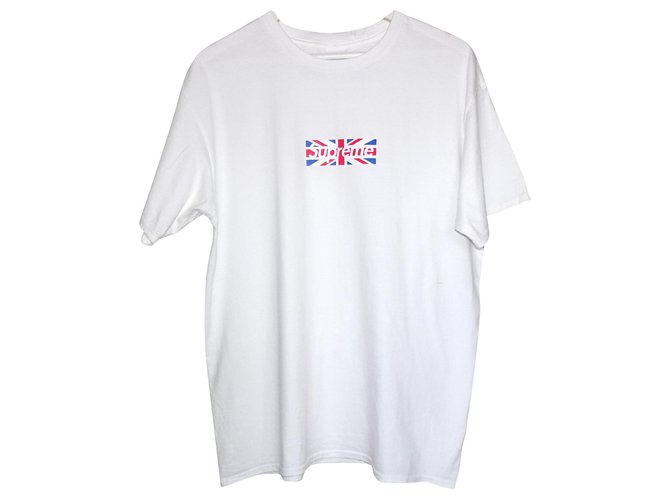 SUPREME UNION JACK BOX LOGO TEE White Cotton ref.JC283665 (Sold