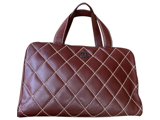 Chanel Handtaschen Cognac Leder  ref.283672