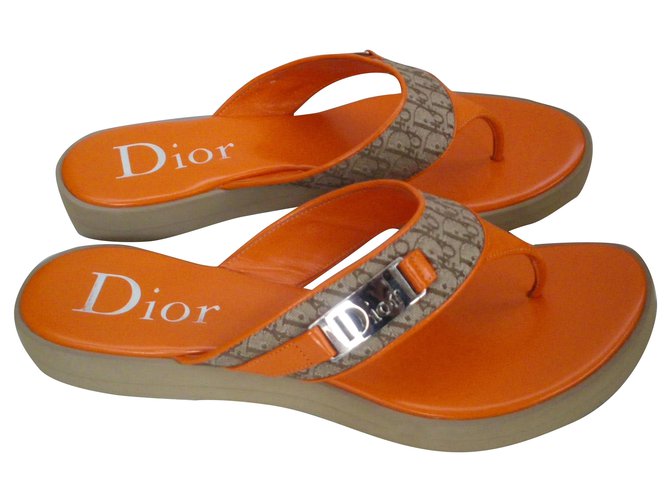 Dior Mules Multicolore Tela  ref.283674