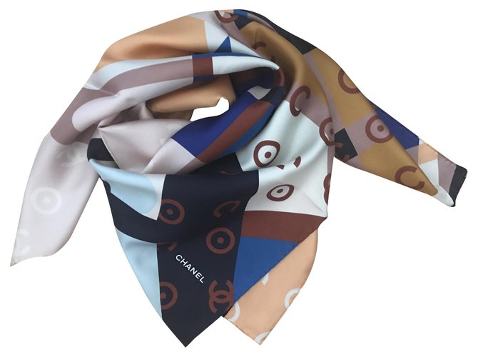 Chanel scarf Multiple colors Silk  ref.283684