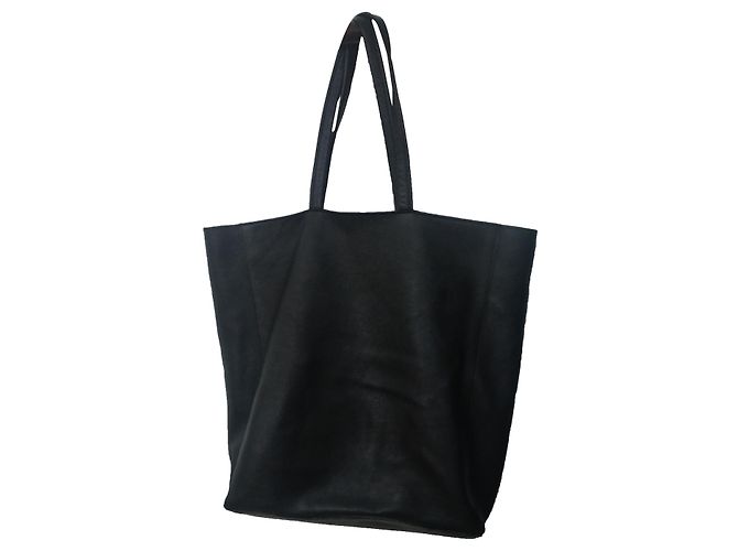 Bolso tote Aridza Bross de piel negra Negro