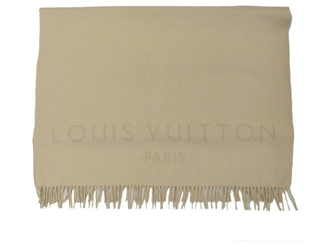 Lenço Louis Vuitton Bege Lã  ref.283949