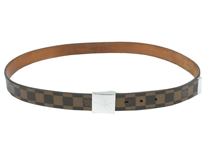 Cinturón de Louis Vuitton Castaño Lienzo  ref.284033