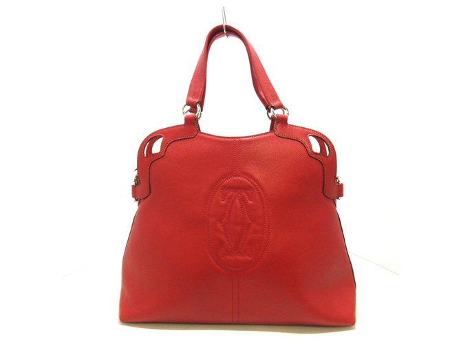 Cartier Marcello Red Leather  ref.284358