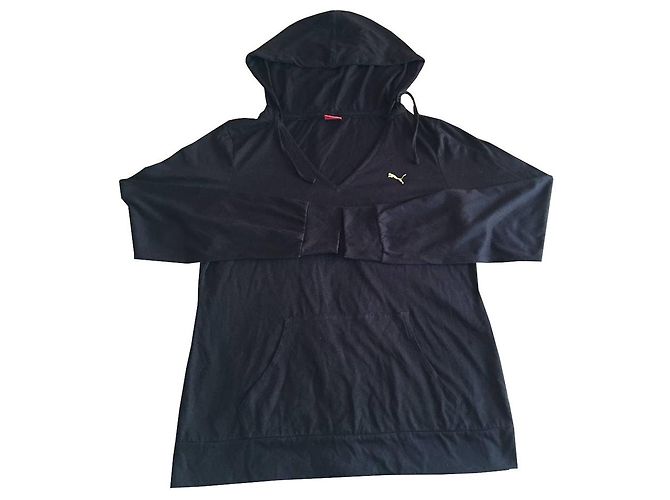 Puma Kapuzenpullover schwarz Baumwolle Polyester