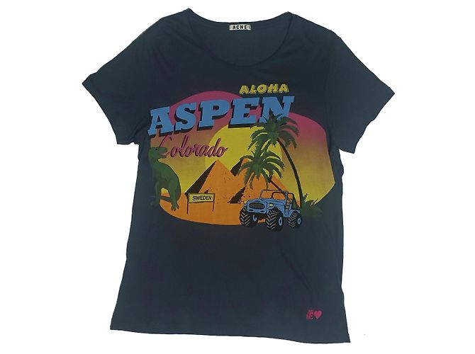 T-shirt Acne Aloha Aspen in cotone multicolore