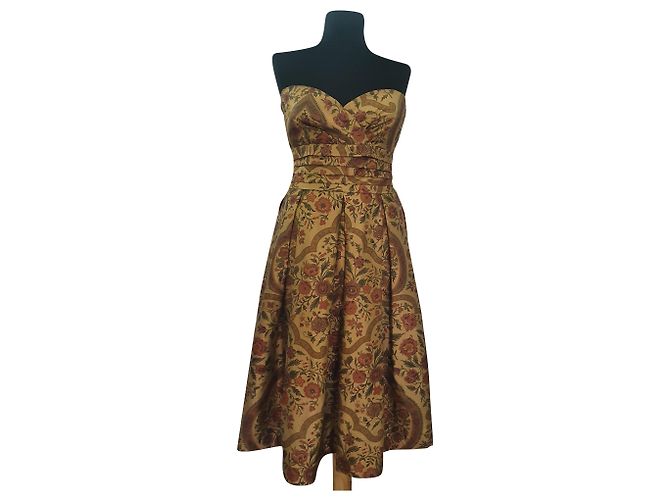 Kay Unger Seidenkleid mit Blumenmuster Mehrfarben