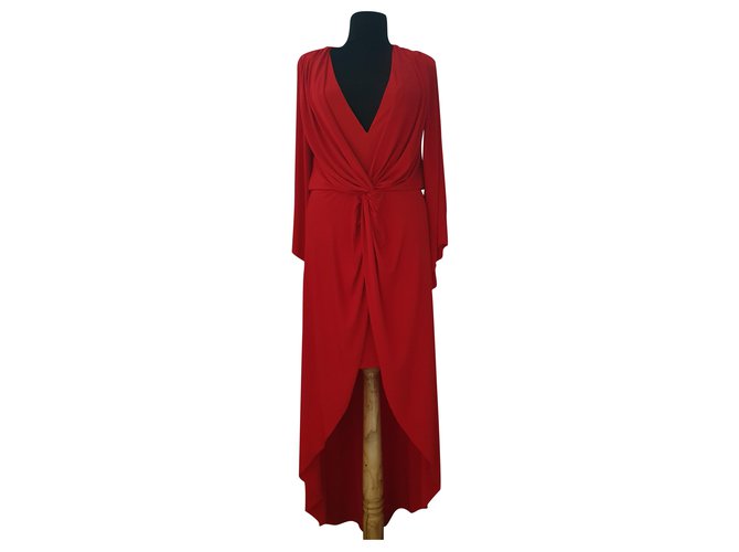 Autre Marque Dresses Red Polyester Elastane  ref.284114