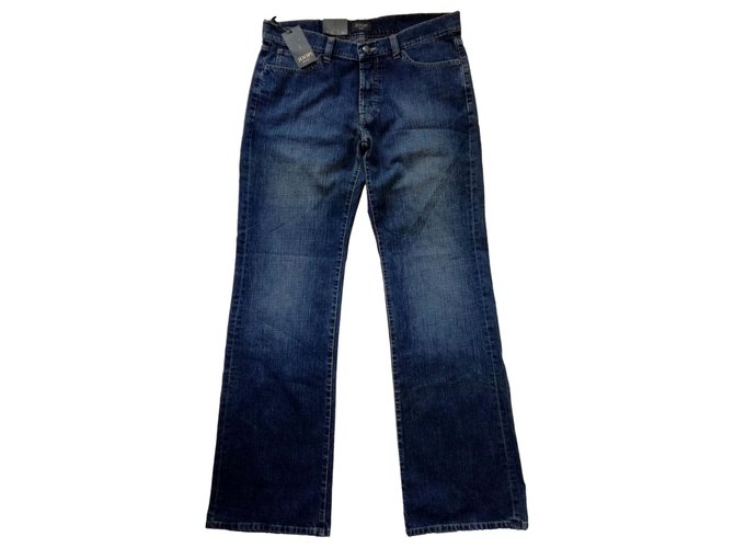 Joop! Novo com a marca "Ronan" Jeans de algodão jeans de perna larga azul Flares  ref.284195