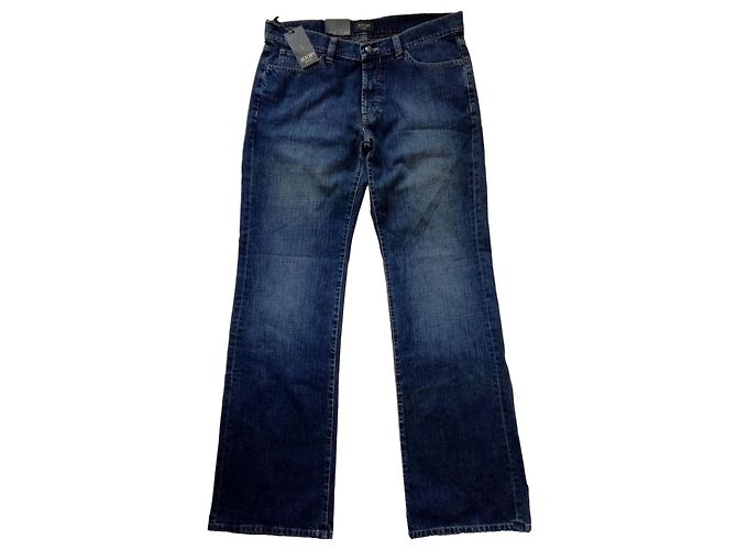Joop! Novo com a marca "Ronan" Jeans de algodão jeans de perna larga azul Flares