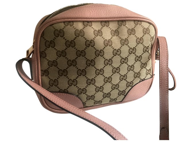 Gucci GG Canvas Rose leather Pink Cloth  ref.284409