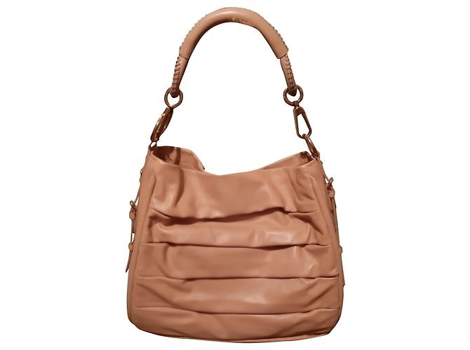 Bolsa Christian Dior de couro bege