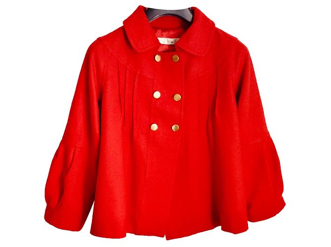 3.1 Phillip Lim Chaqueta roja de lana / algodón